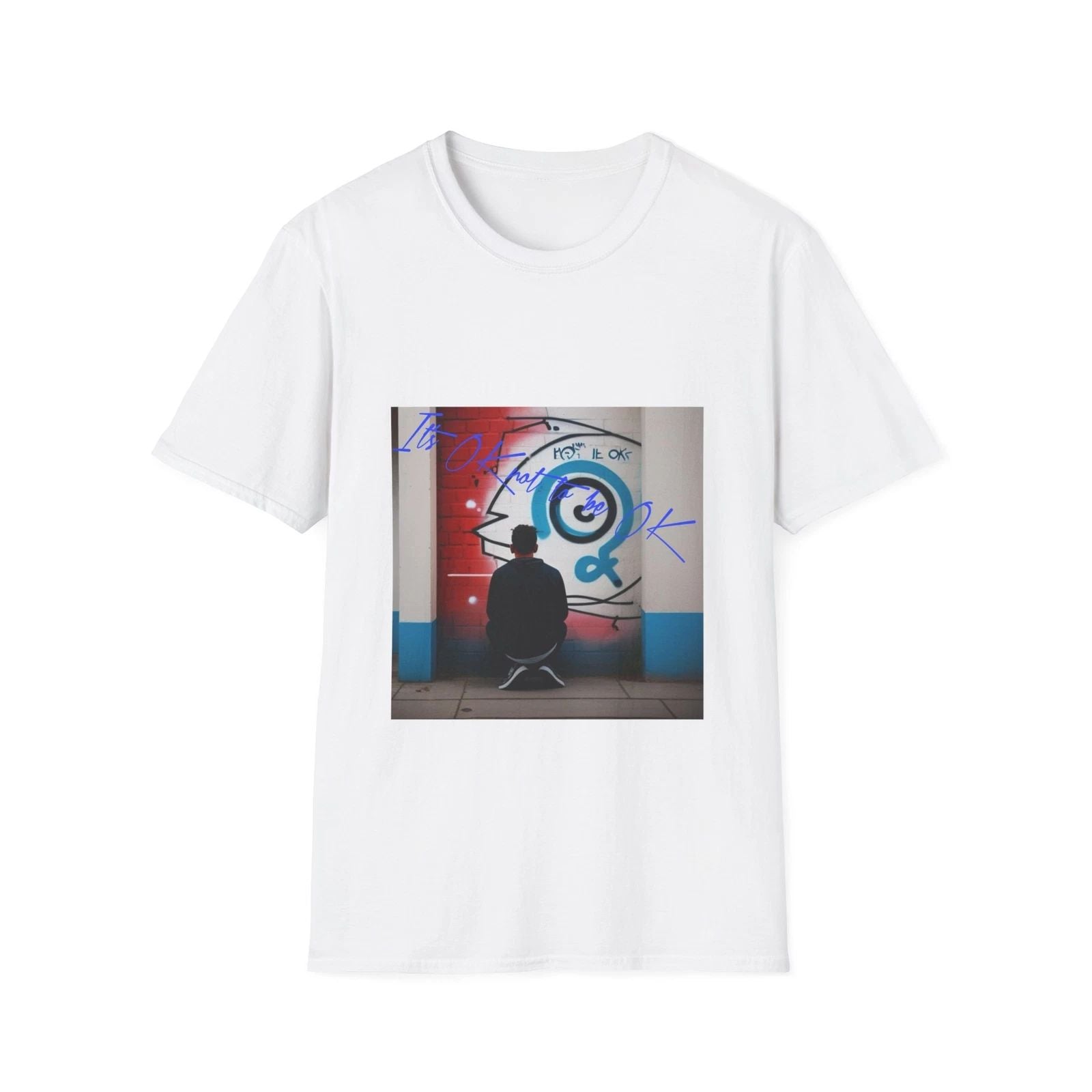 Inspiring Unisex T-Shirt, Seek Help if Needed - Softstyle Tee, Motivational