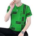 Mens Slim Fit Half Sleeve Shirt Polyester Fabric Trendy Printed for Year Round