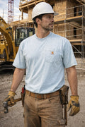 Carhartt Pocket Tee Sz  L Loose Fit Large Blue Short Sleeve Utility Outdoor Work