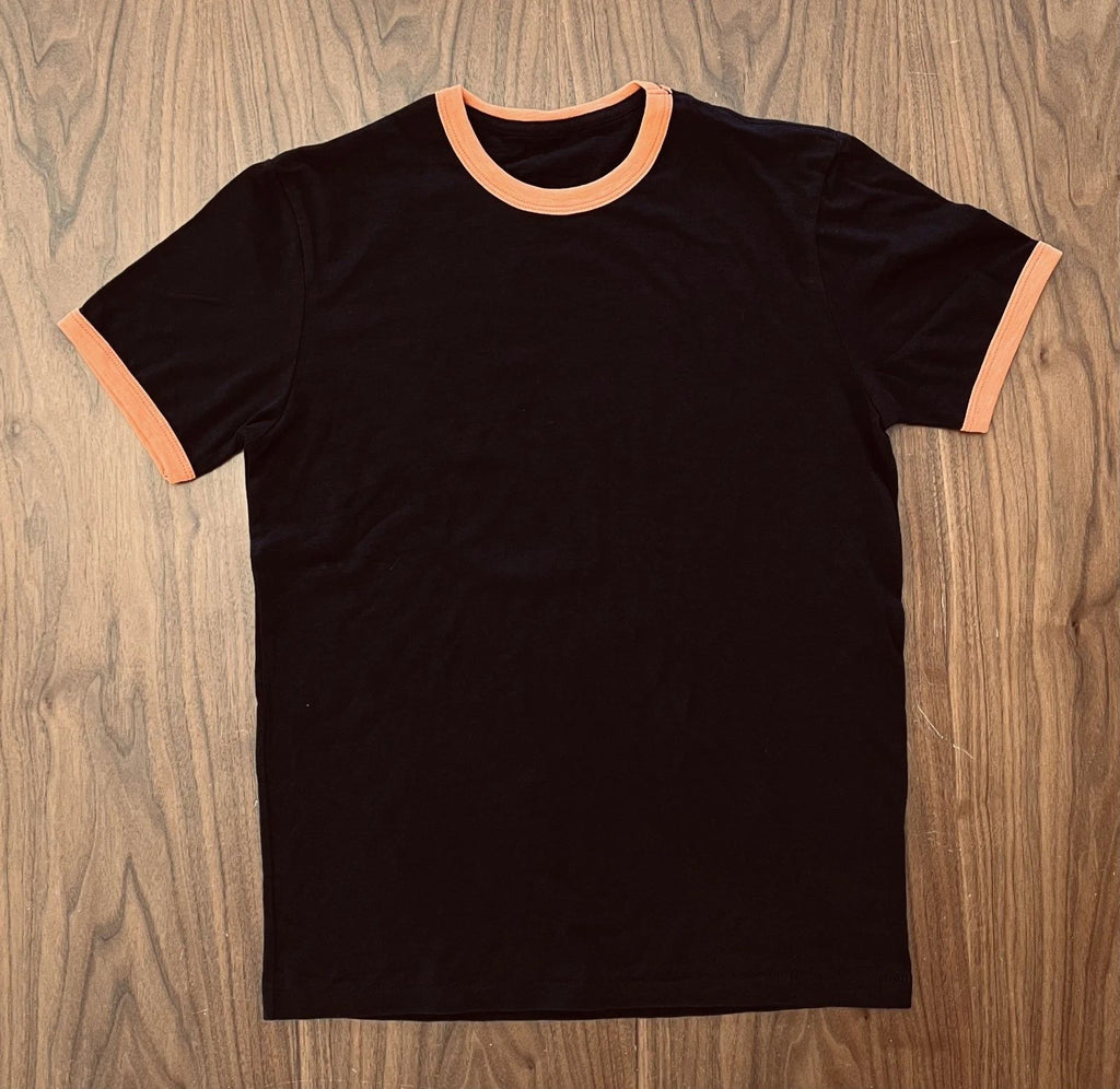 Johnson Motors - Ringer - NWOT - Jet Black/Orange - Medium (see pics/chart)