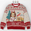 Best Fur Mom Ever - Dog & Cat Personalized Custom Ugly Sweatshirt - Unisex Wool Jumper - Christmas Gift For Mom, Dog Lovers