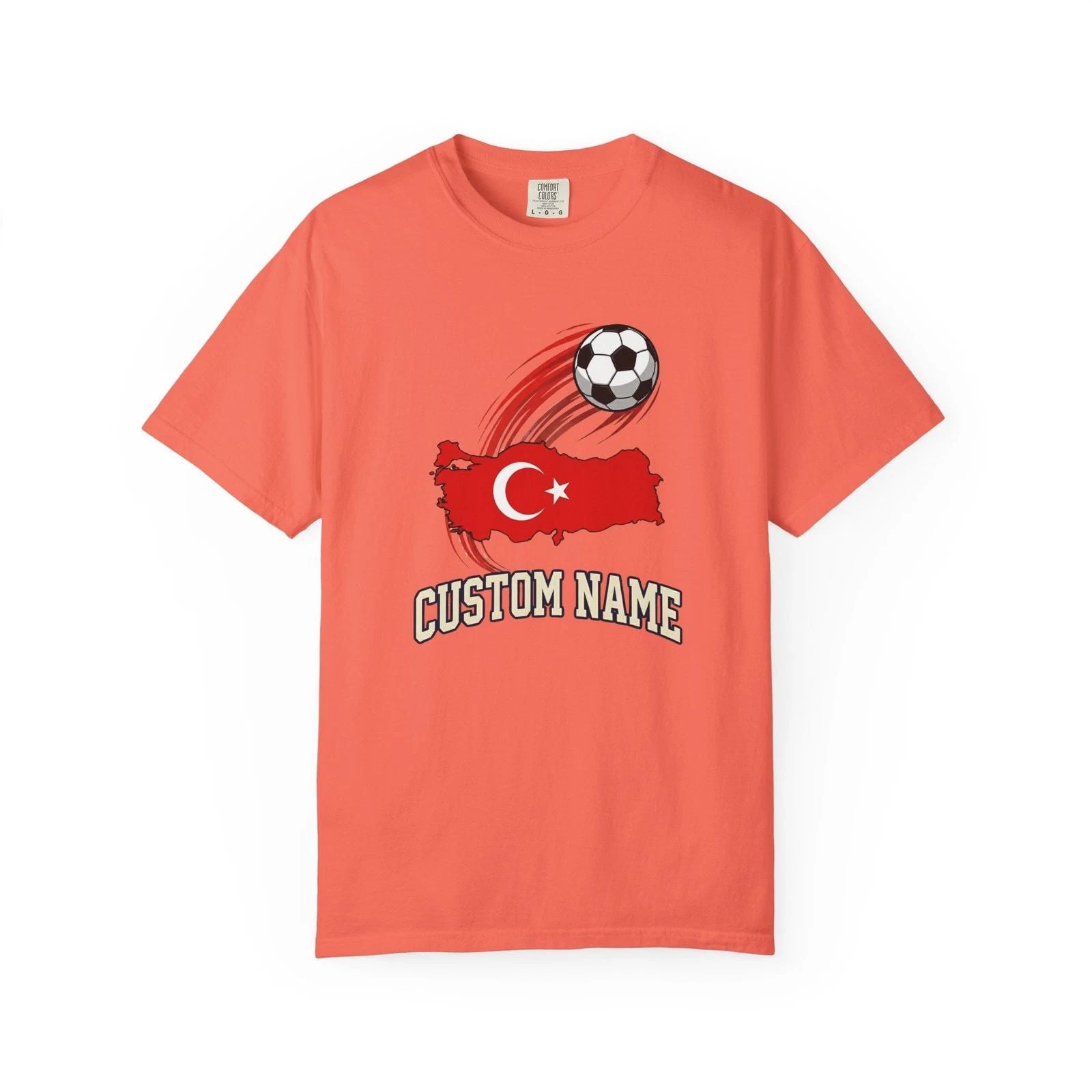 Custom Turkey Map Soccer Shirt | Personalized Name Football Fan Tee | Turkish