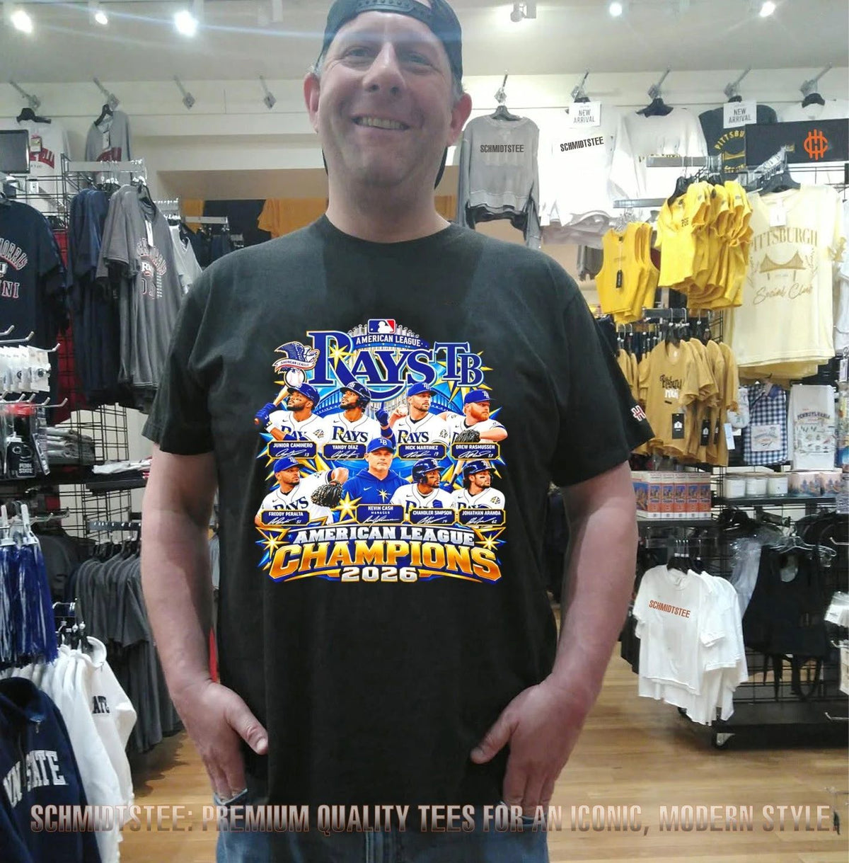 Tampa Bay Rays American League Champions 2026 all team signatures shirt