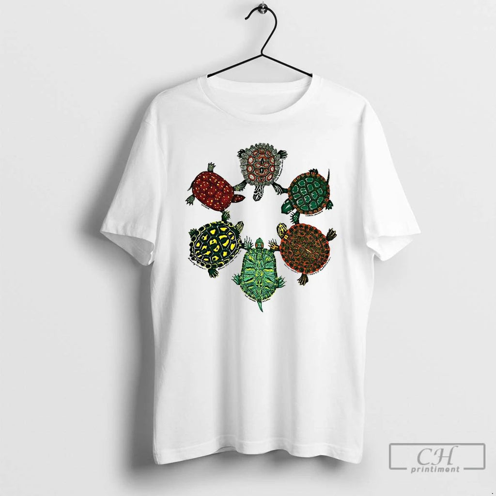 Premium Turtle Arranged In A Circle Graphic T Shirts