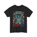 Stop ICE Funny Statue of Liberty Boho Floral Resist Retro T-Shirt