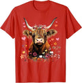 Scottish Highlander Cow Messy Bun Scottish Highland Cow T-Shirt