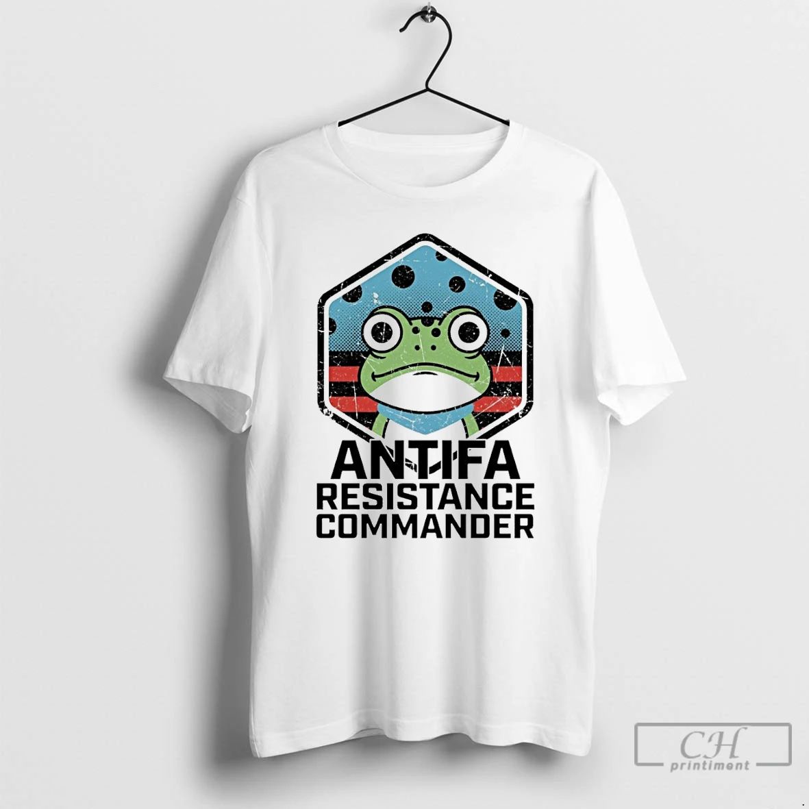 Classic Antifa Resistance Commander Portland Frog T Shirts