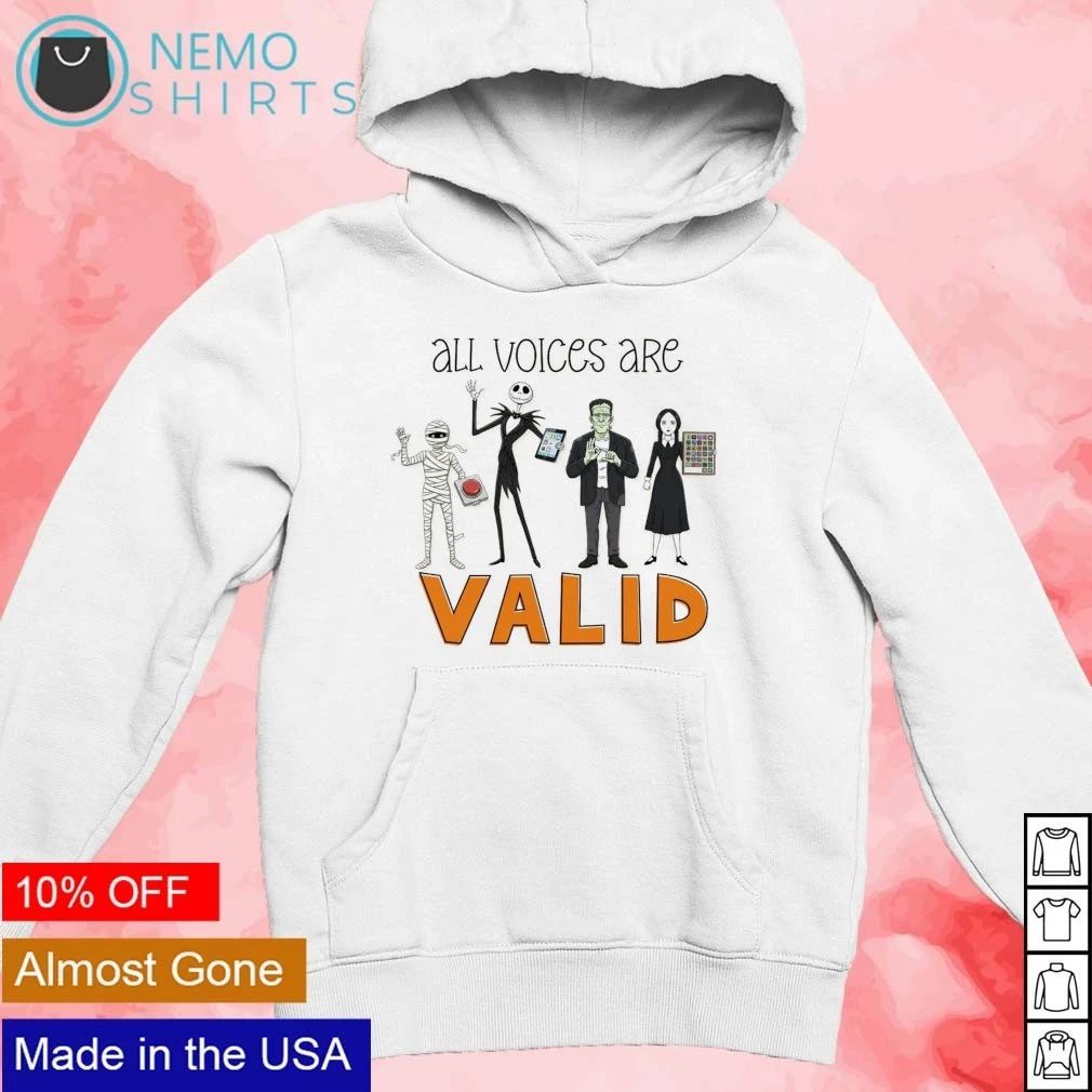 All Voices Are Valid Halloween Characters shirt