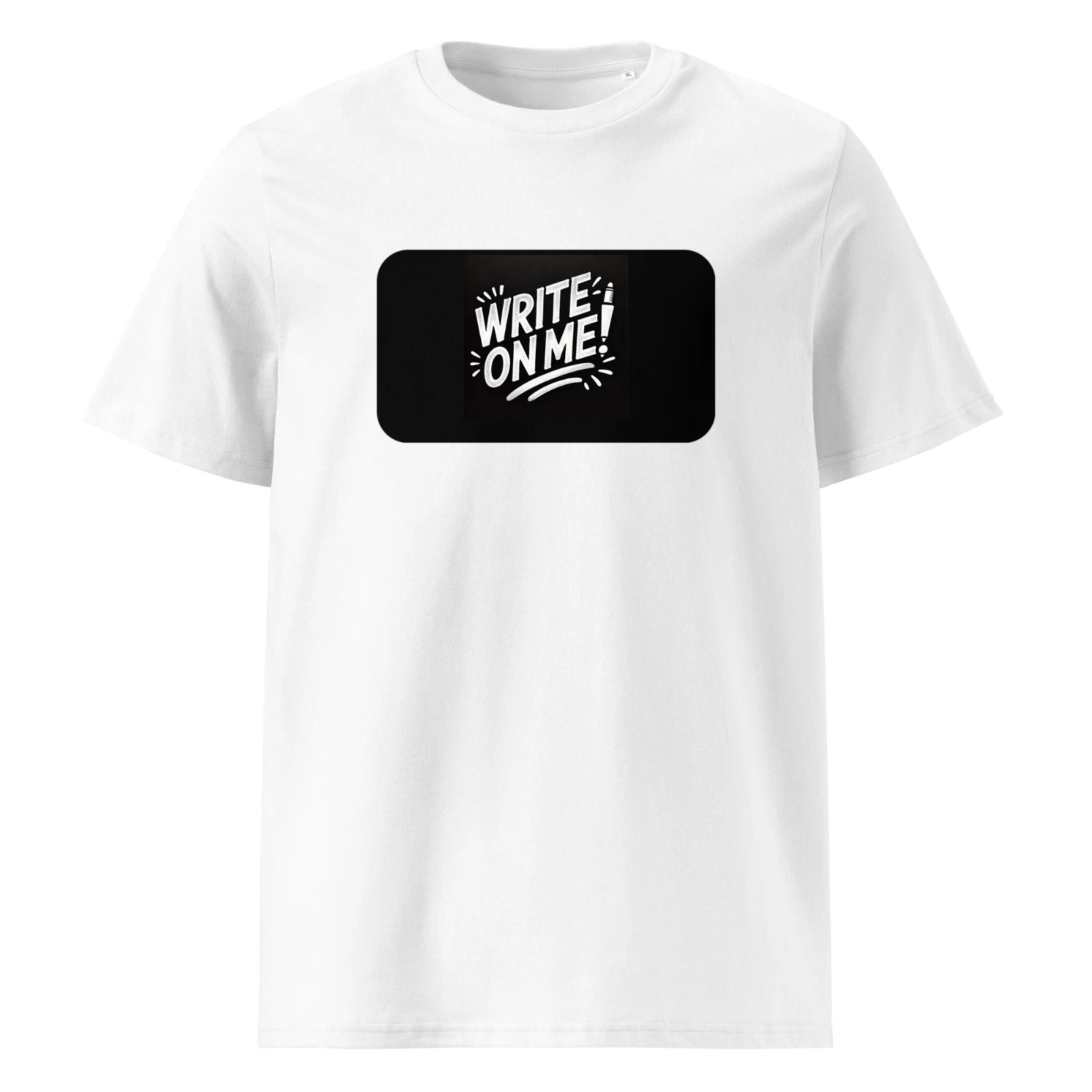 Write On Me Blank Tee Front and Back T-Shirt (Shirt you can write on)