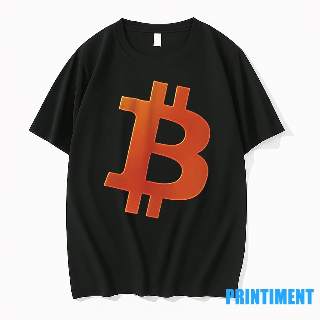 Bitcoin Cosmic Orange Color Logo Tshirts Sweater