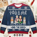 Couple You & Me And The Dogs - Personalized Unisex Ugly Sweater