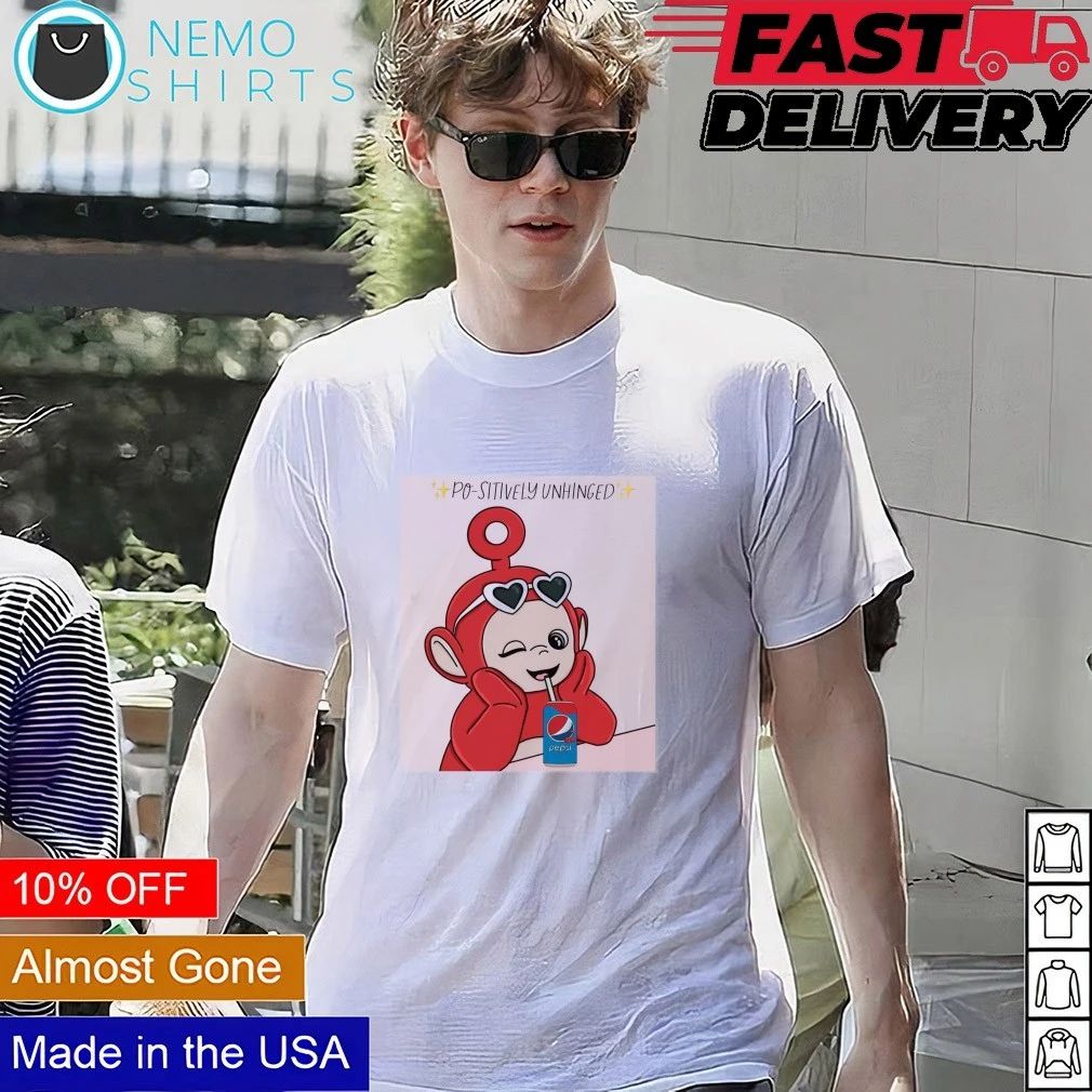 Po-sitively Unhinged Teletubby with Pepsi shirt