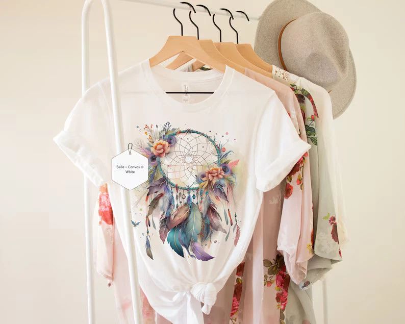 Boho Dreamcatcher Comfort Tee Women Spring Casual Relax