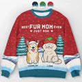 A Cozy Way To Celebrate Christmas With Your Furry Friends - Dog & Cat Personalized Custom Ugly Sweatshirt - Unisex Wool Jumper - Christmas Gift For Dog Lovers, Cat Lovers