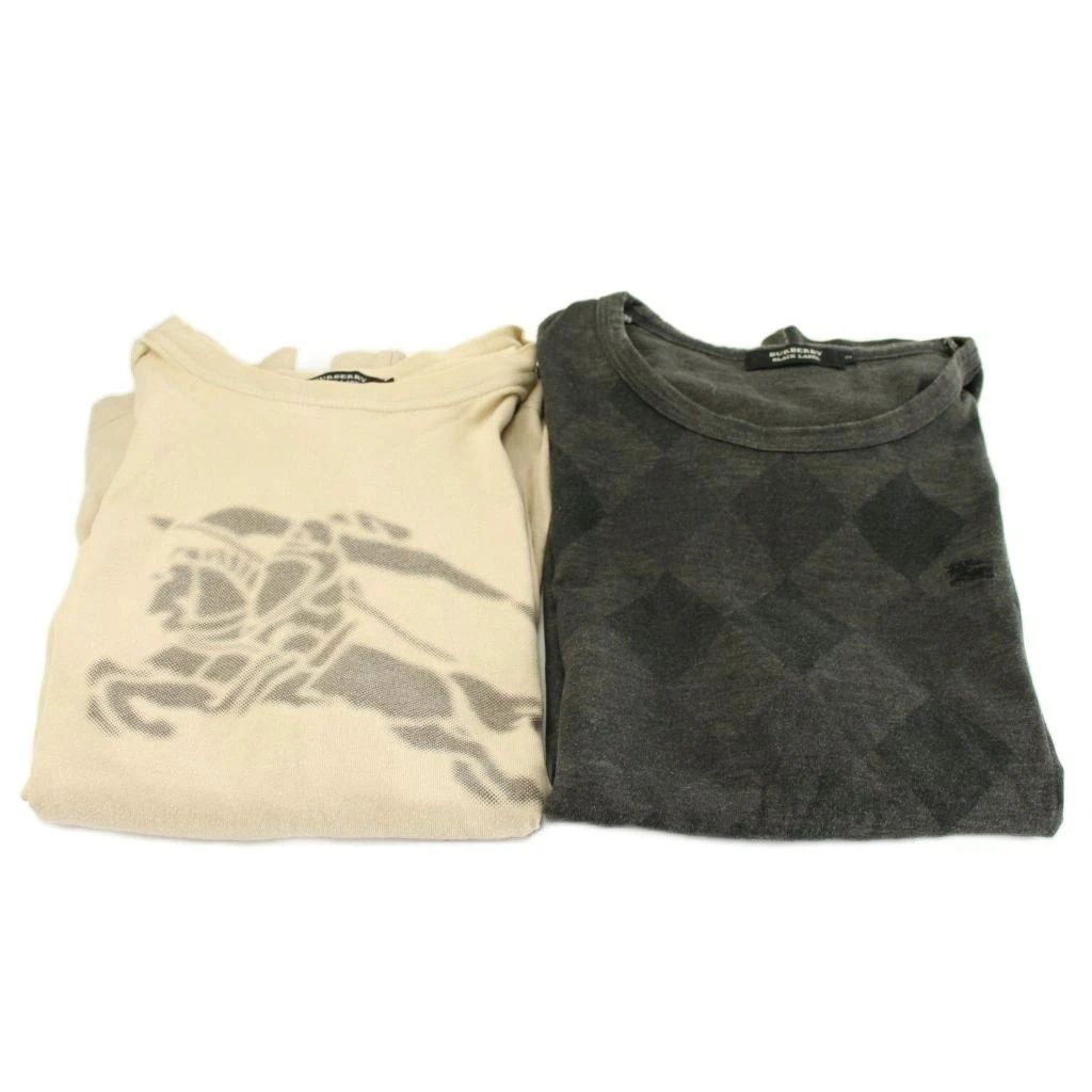 Burberry Black Label Logo Tshirt 2piece set Short sleeve Black Used