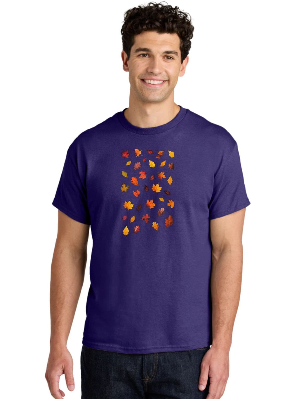 Falling-Leaves-5 Mens Graphic Tee, 100% Cotton, Casual Summer Wear