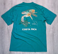 Vtg Costa Rica Tee Shirt Mens XL Green  Sea Turtle - TORTUGUERO NAT'L  PARK '90s