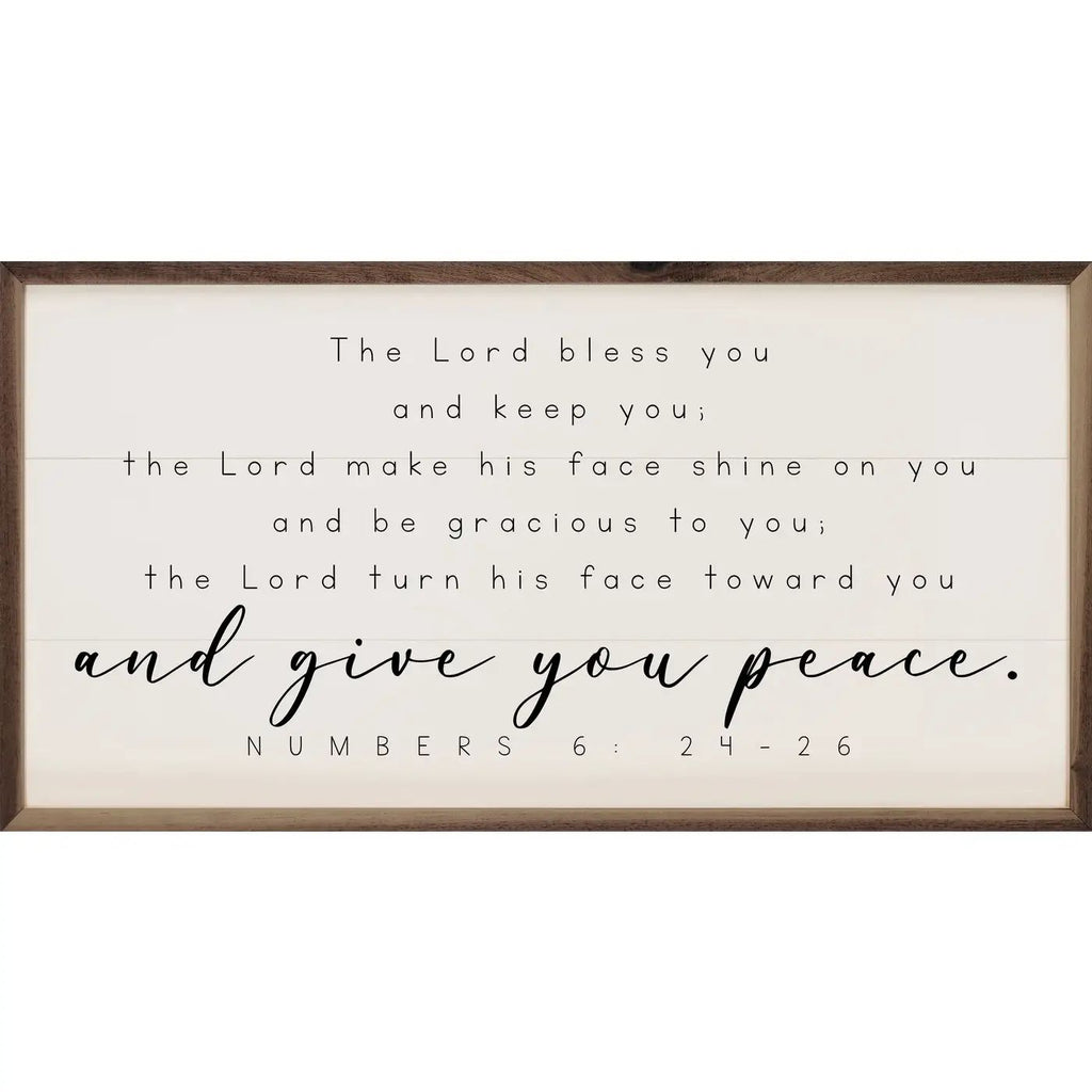 And Give You Peace Numbers 6 24 26 White