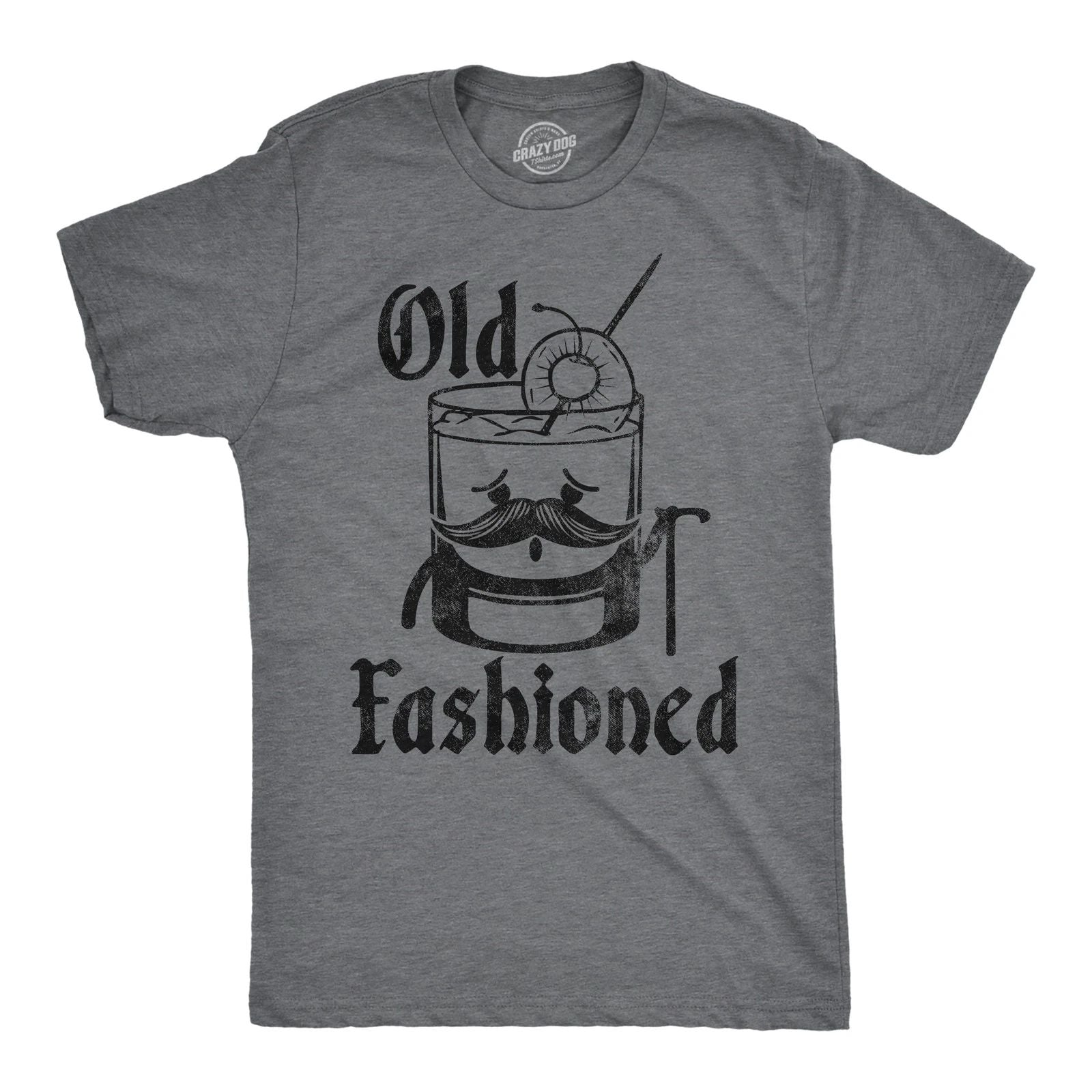 Mens Funny T Shirts Old Fashioned Sarcastic Liquor Graphic Novelty Tee for Men