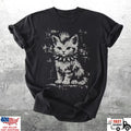 Grunge Punk Cat Graphic T Shirt Vintage Aesthetic Streetwear Tee Gift Idea