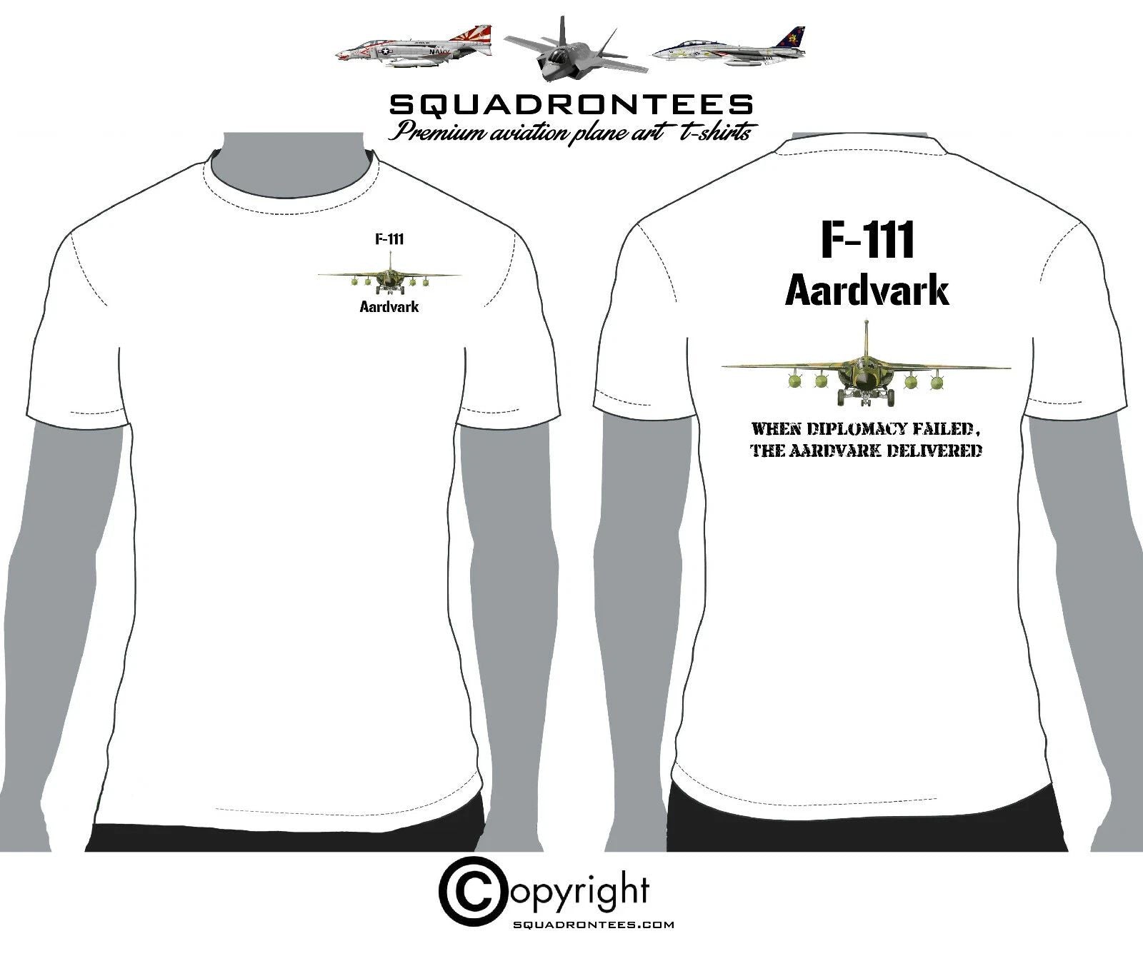 F-111 Aardvark, Aardvark Delivered - Premium Plane Art Squadron T-Shirt