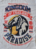 Old Skull Vacation Travel Kingdom of Thailand Paradise T-Shirt, White, Size XL