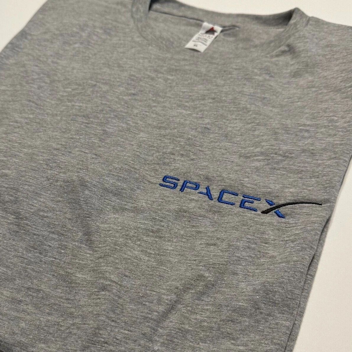 SpaceX Embroidered T-Shirt NASA Elon Musk Tesla BFR ALIENS Falcon 9 Space