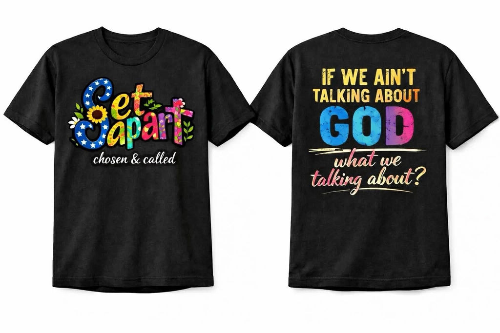 Christian Inspirational Graphic Print Cross Black Men's Crew Neck Cotton T-Shirt