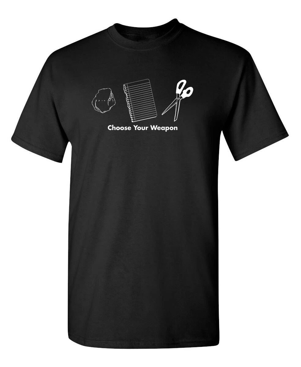 Rock Paper Scissors Sarcastic Humor Graphic Super Soft Ring Spun Funny T Shirt
