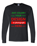 Personalized Custom Print Long Sleeve T Shirt Your Photo Your Text Logo New Gift