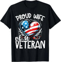 Proud Wife of a Veteran Flag USA Veterans Day Unisex T-Shirt