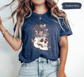 Boho Floral Skull Comfort Tee Shirt Women's Men