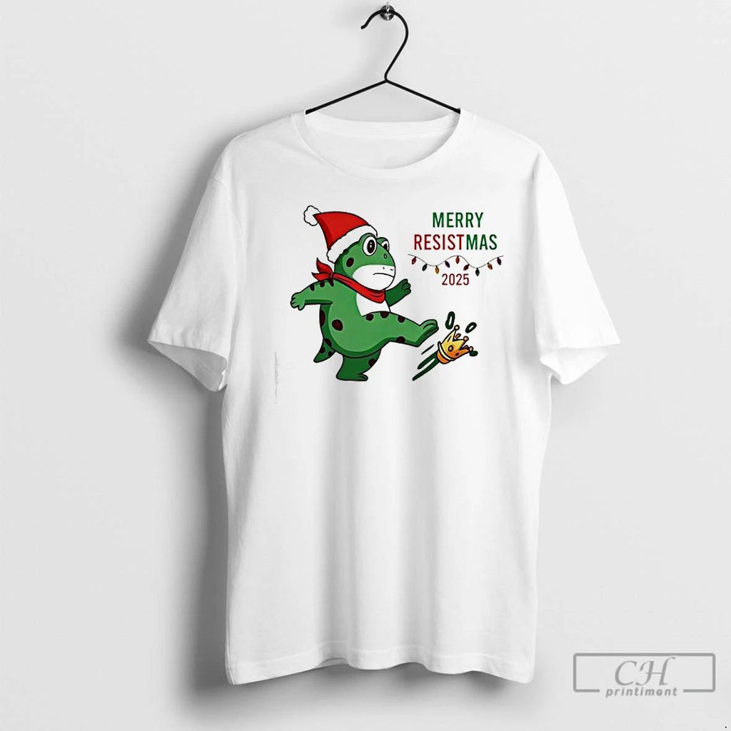 Classic Portland Protest Frog Merry Resistmas