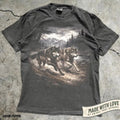 Vintage Wolves Running Comfort Tee Shirt Wild Animal Nature Graphic