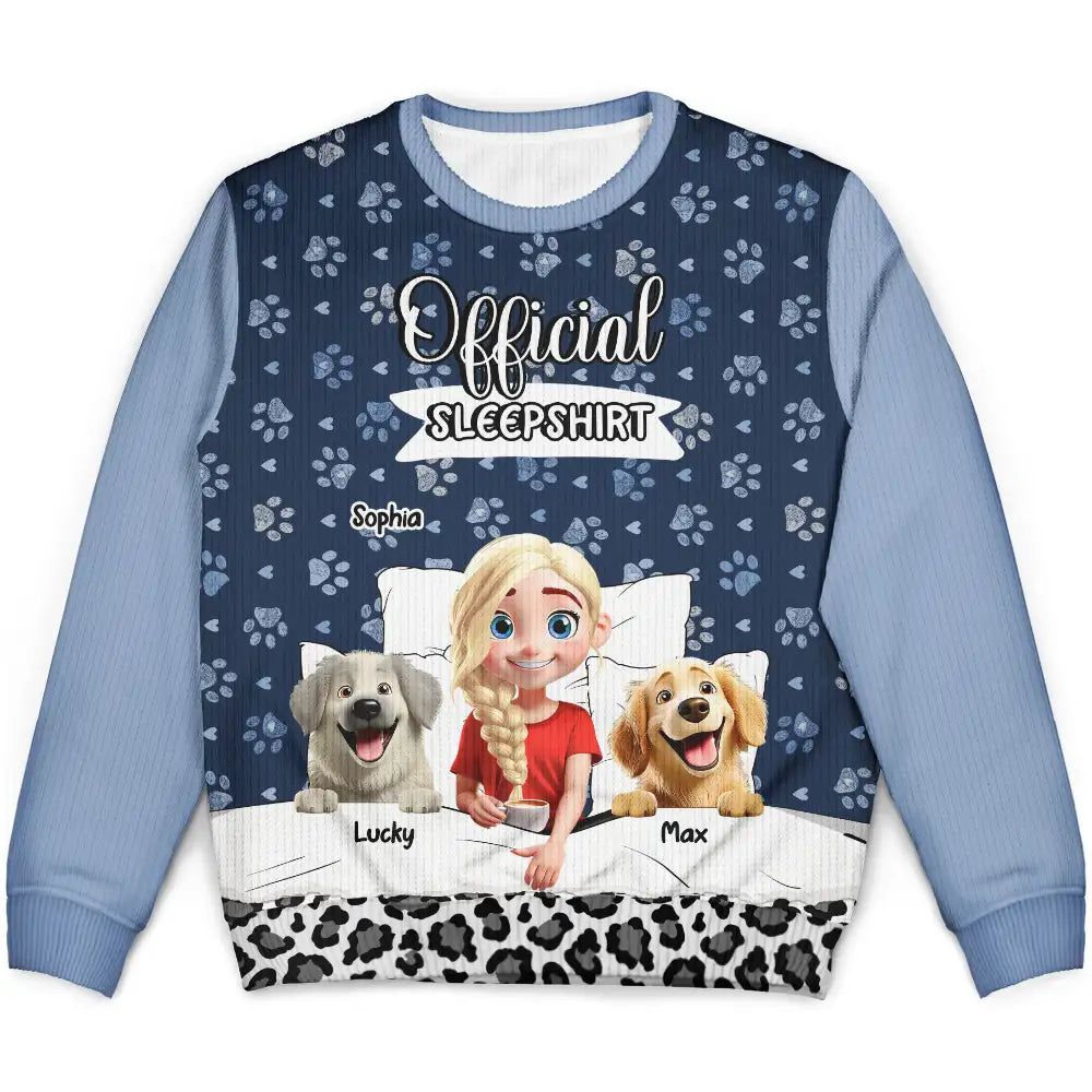 Dog Mom Dog Dad Official Sleep Shirt - Personalized Unisex Ugly Sweater