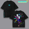 Glitch Marathon Futurism Sci-fi Game Double-side Graphic Tee Streetwear T-Shirt