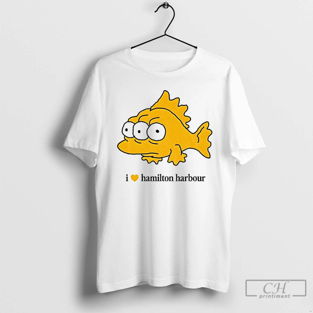 Classic I Love Hamilton Harbour Orange Fish T Shirts