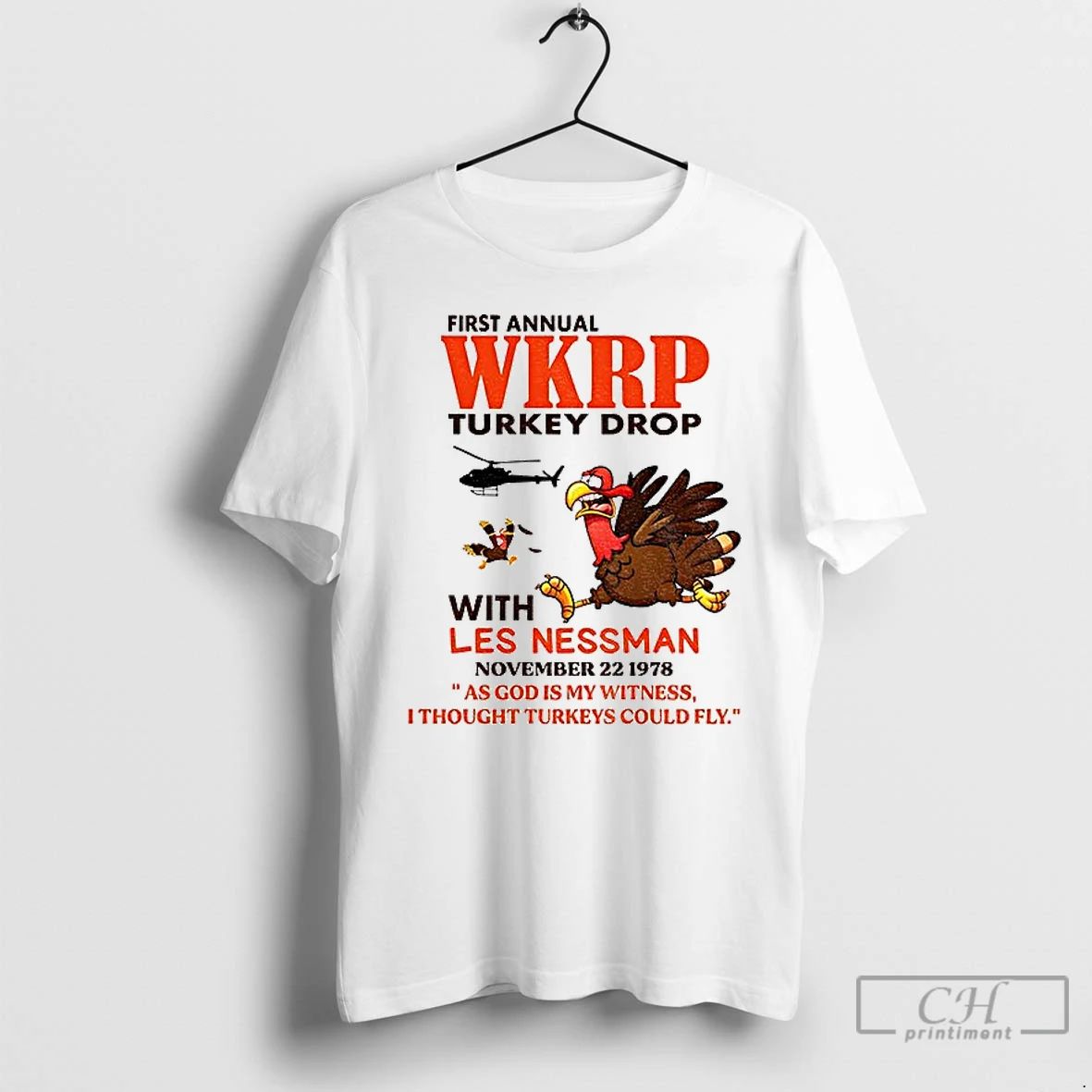 Premium Vintage Wkrp Turkey Drop First Annual With Less Nessman T Shirts