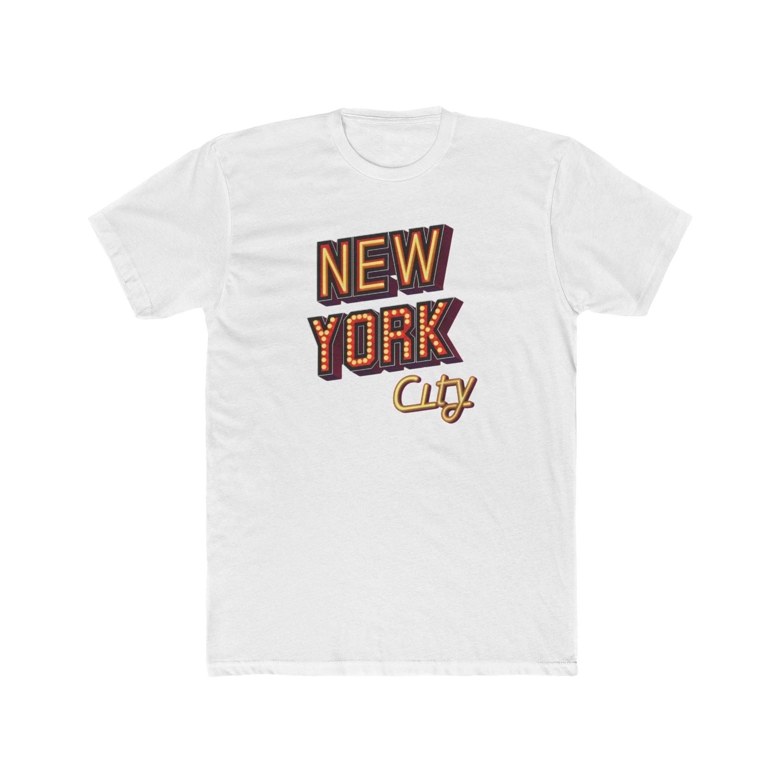 NYC Graphic Tee #2, Men's Cotton Crew Tee, Trendy Edgy Logo Tee
