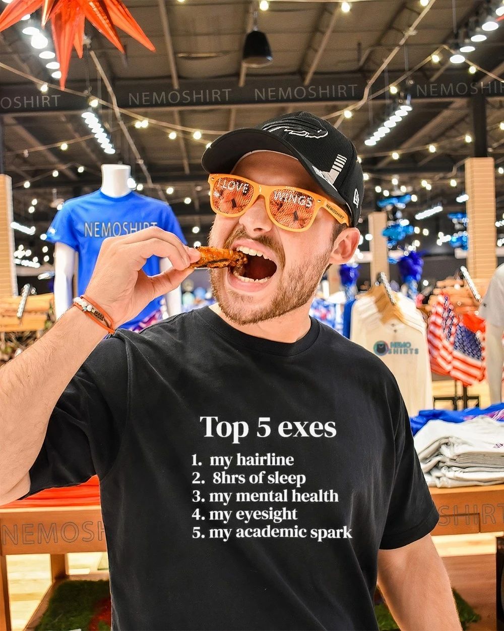 5 Exes Hairline Sleep Mental Health Eyesight Academic Spark shirt