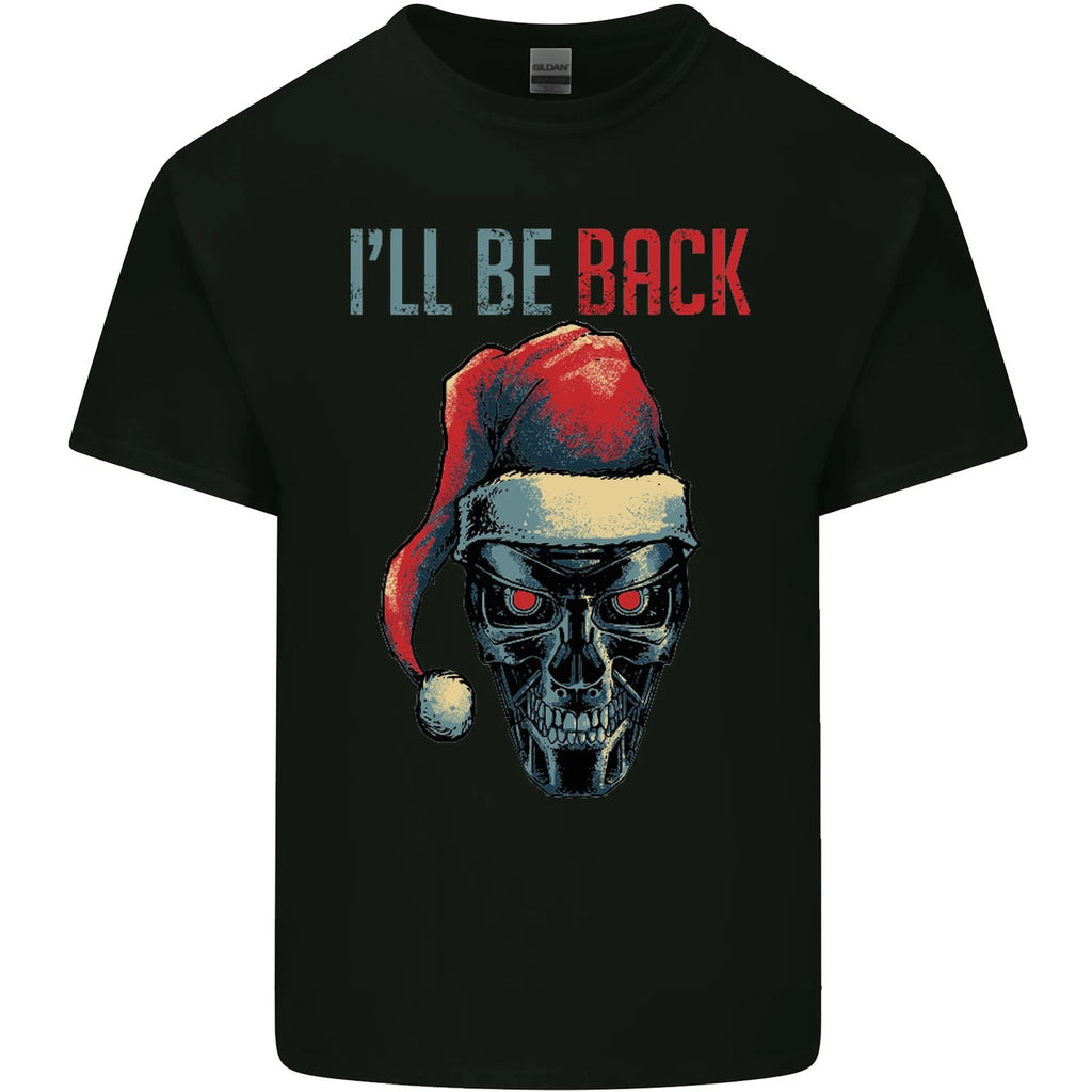 Christmas Ill Be Back SCI-FI Funny Xmas Mens Light Cotton T-Shirt