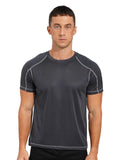 Mens UV Short Sleeve Swim Shirts UPF 50+ Rash Guard Short Sleeve Quick Dry AU
