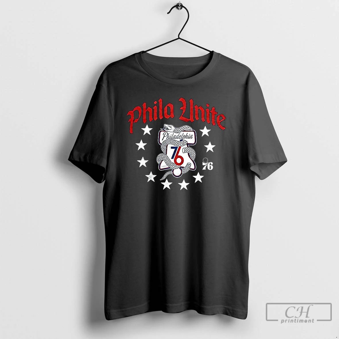 Premium Philadelphia 76ers City Basketball Phila Unite Logo T Shirts