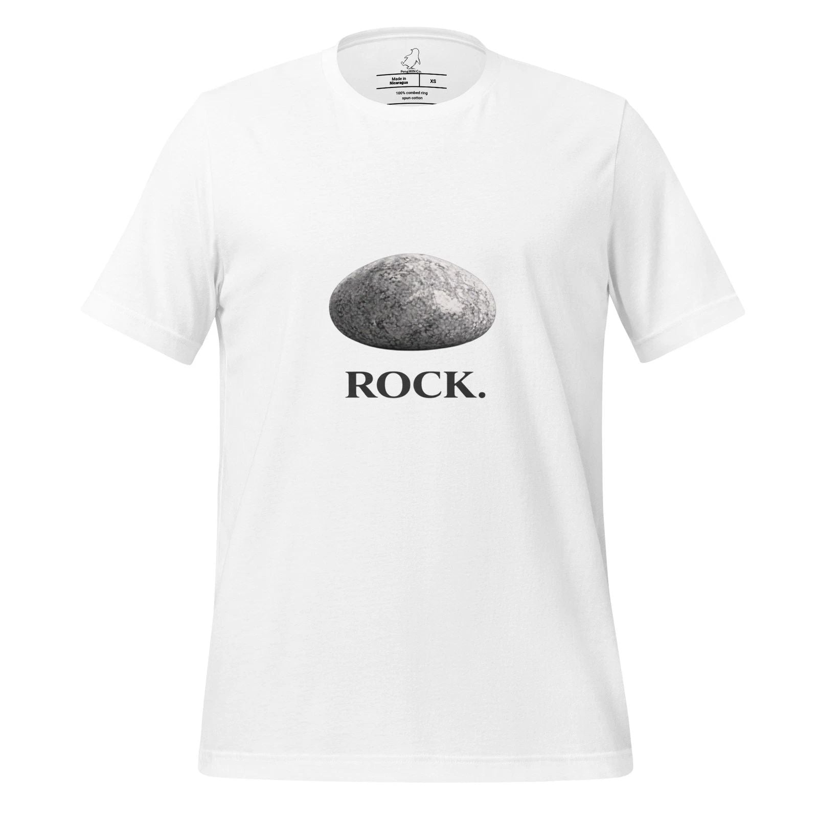 PengWIN ROCK T-Shirt Minimal Inspirational Clarity Premium Tee Clean Style Grace