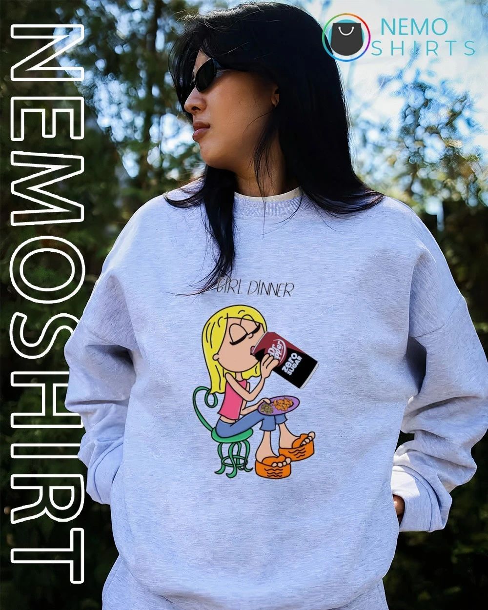 Lizzie McGuire Girl Dinner with Dr Pepper Zero Sugar shirt