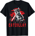 Beware Catzilla Laser Cat T-Shirt