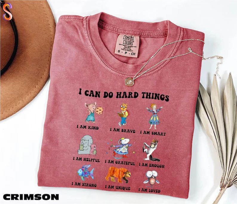 Can Do Hard Things Comfort Tee Kids Motivational Shirt Positive