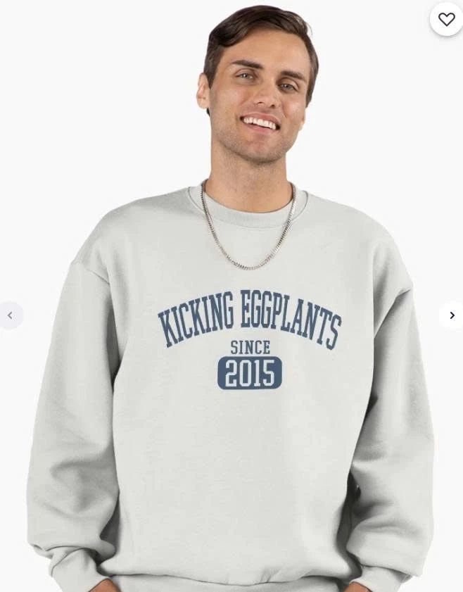 Kicking Eggplants Premium Oversized Sweatshirt S-5XL