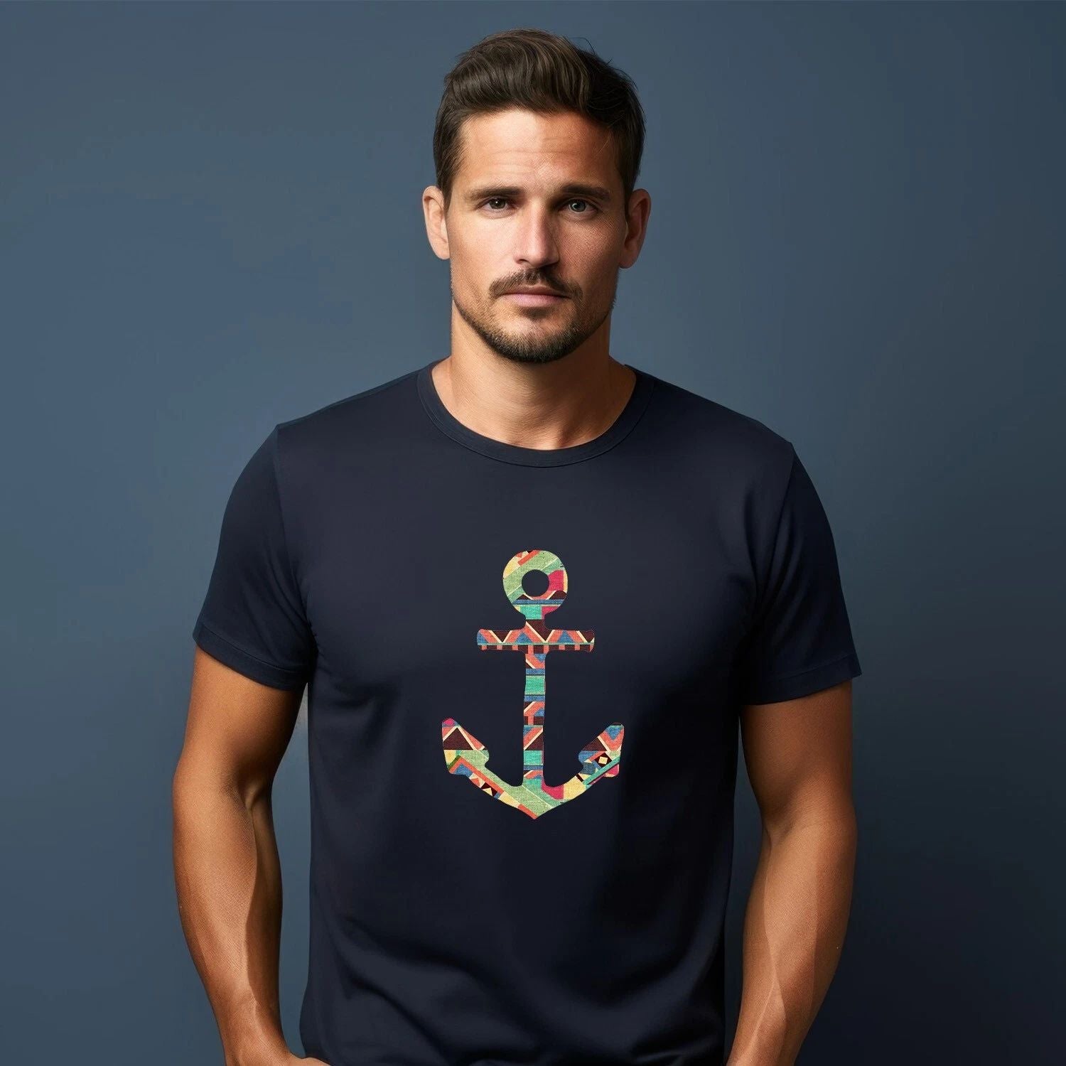 Men's Short Sleeve T-Shirt YOU MAKE ME HOME Navy Blue