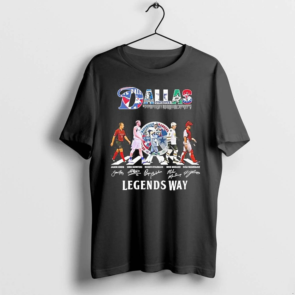 Dallas Sports Teams Legends Way Abbey Road Signatures Tshirts Sweater